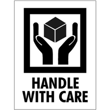 3" x 4" "Handle With Care" International SafeHandling Labels Roll / 500