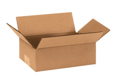 10" x 6" x 3" Flat Corrugated Cardboard Shipping Boxes 25/Bundle
