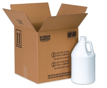 6" x 6" x 12 3/4" 1 1 Gallon Plastic Jug Haz Mat Boxes 20/Bundle