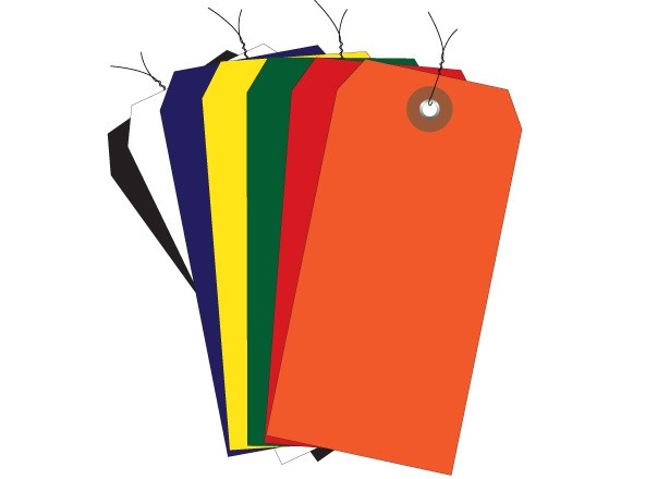 Pre-Wired Carbonless Inventory Tags - 2 Part #8, 6 1/4