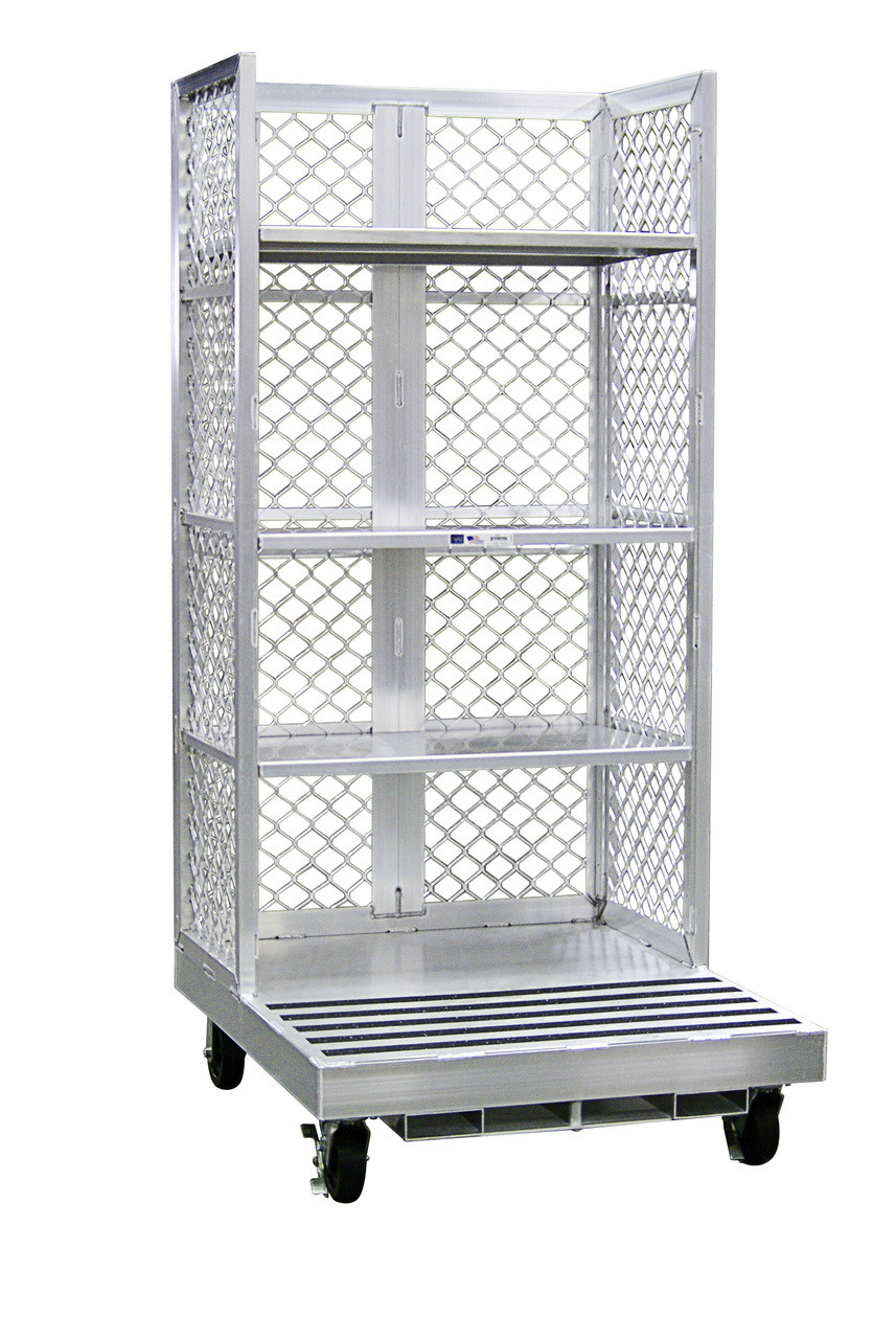 Forklift Order Picking Cart for Warehouse Fulfillment 3 Shelves