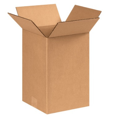 12" x 12" x 8" White Corrugated Cardboard Shipping Boxes 25/Bundle