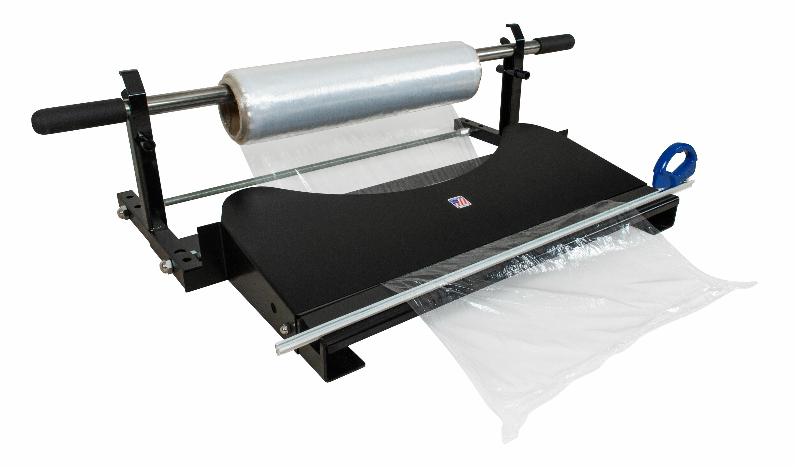 Kraft Paper / Stretch Wrap Plastic Film Dispenser & Sheeter Device with