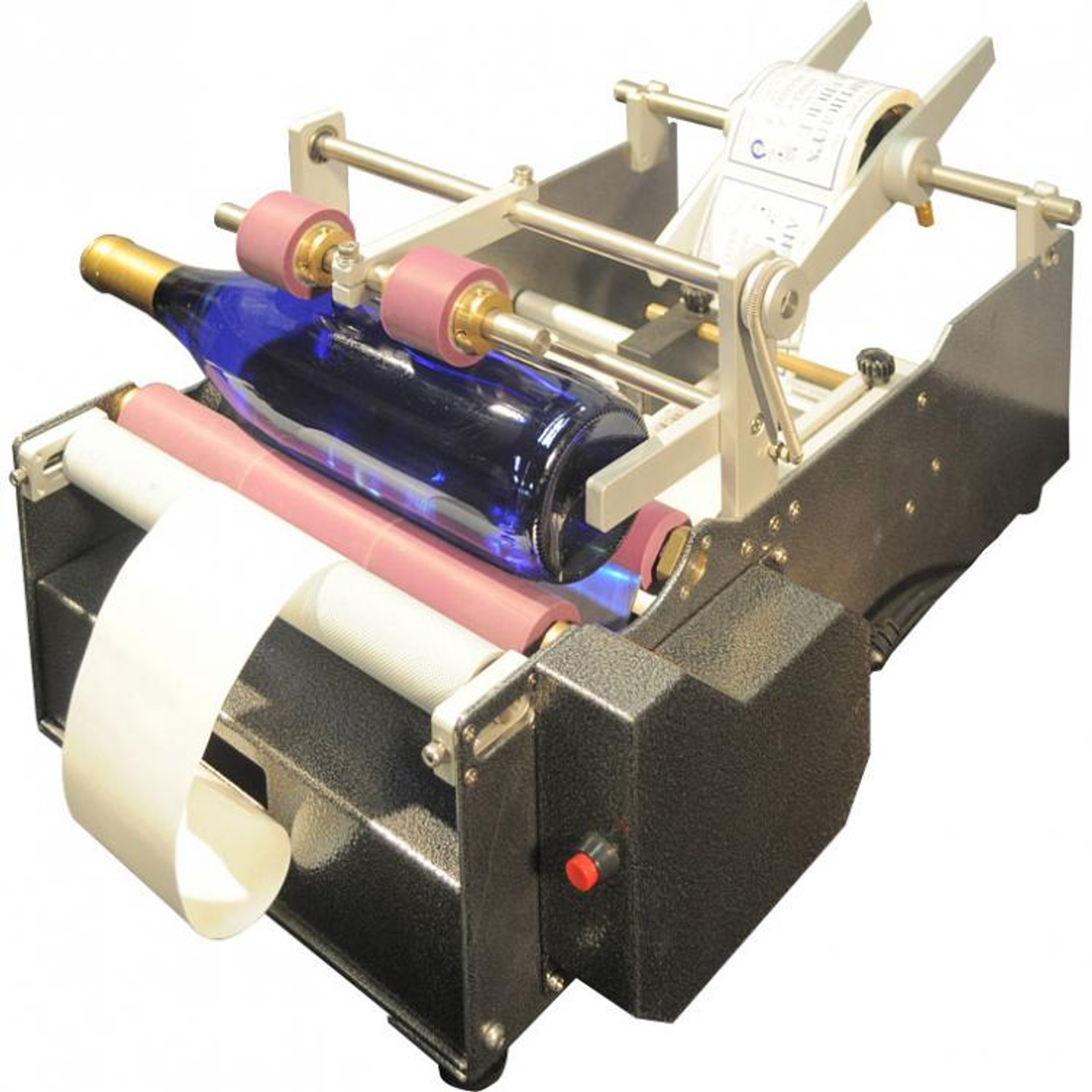 Adjustable SemiAutomatic Bottle Label Applicator Machine