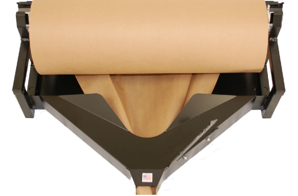 36" Kraft Paper Dispenser with Deluxe Brake & Crumpler Horizontal Table