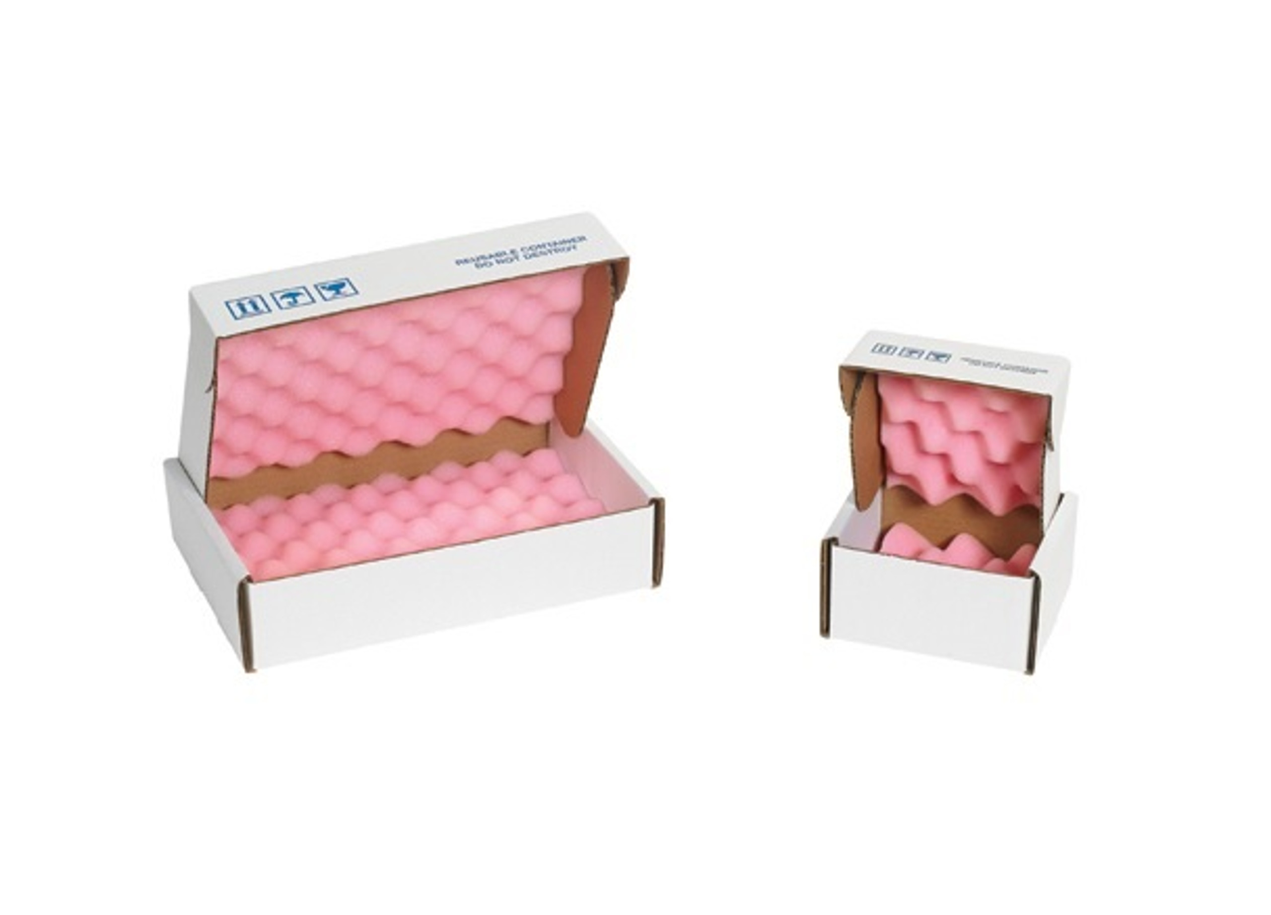 24" x 24" x 2 3/4" Convoluted AntiStatic Foam Lined Shipping Boxes 9