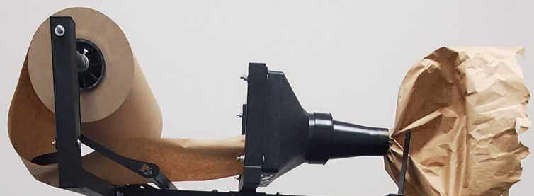 24" Kraft Paper Dispenser with Funnel Crumpler Table Top and Wall Mountable