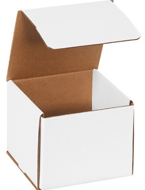 Partners Brand Corrugated Mailers 9" X 6" X 6", White, Bundle Of 50