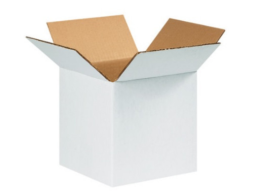 8" x 8" x 8" (ECT-32) White Corrugated Cardboard Shipping Boxes