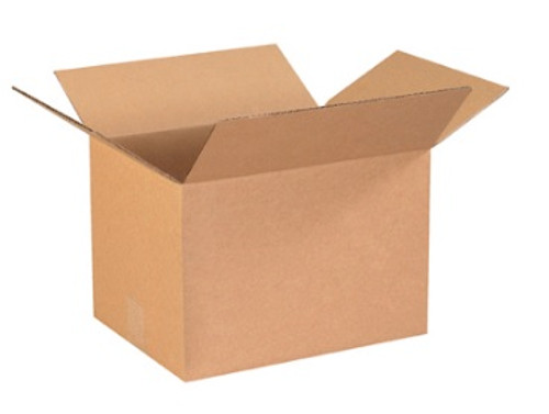 13 1/4" x 10 1/4" x 9"" (ECT-32) Kraft Corrugated Cardboard Shipping Boxes