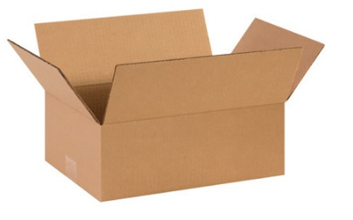 14" x 10" x 5" (ECT-32) Flat Kraft Corrugated Cardboard Shipping Boxes