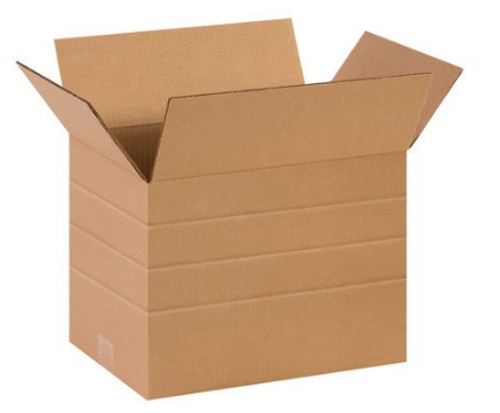 14" x 10" x 10" (ECT-32) Multi-Depth Kraft Corrugated Cardboard Shipping Boxes