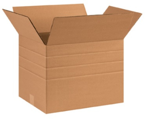 16" x 12" x 12" (ECT-32) Multi-Depth Kraft Corrugated Cardboard Shipping Boxes