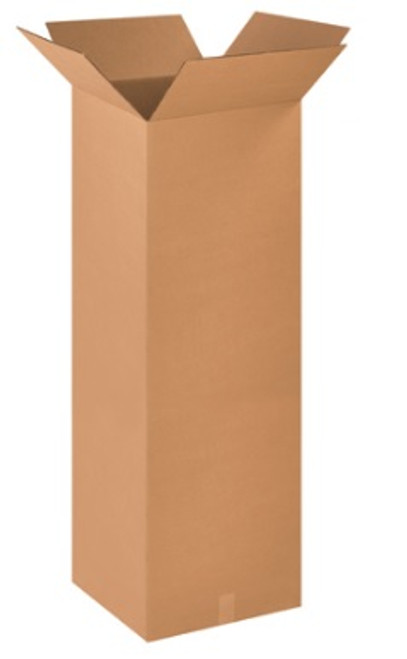 16" x 16" x 48" (ECT-32) Tall Kraft Corrugated Cardboard Shipping Boxes