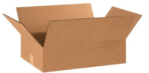 18" x 12" x 5" (ECT-32) Flat Kraft Corrugated Cardboard Shipping Boxes