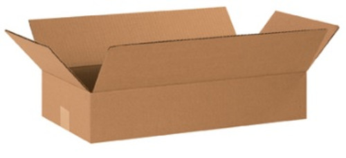 20" x 10" x 4" (ECT-32) Flat Kraft Corrugated Cardboard Shipping Boxes