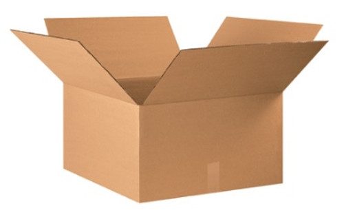 22" x 22" x 12" (ECT-32) Kraft Corrugated Cardboard Shipping Boxes