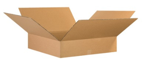 26" x 26" x 6" (ECT-32) Flat Kraft Corrugated Cardboard Shipping Boxes