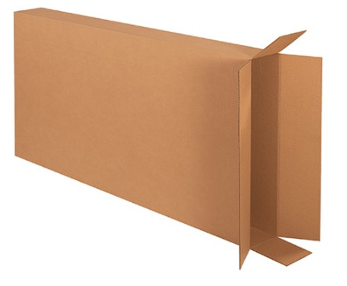 28" x 6" x 52" (ECT-32) Kraft Corrugated Cardboard Side Loading Shipping Boxes, Picture Frame Boxes