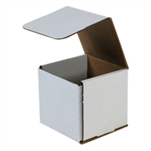 5" x 5" x 4" (ECT-32-B) White Corrugated Mailers