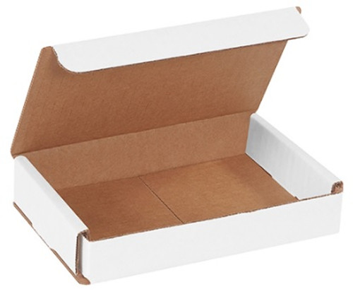 6" x 4" x 1" (ECT-32-B) White Corrugated Mailers