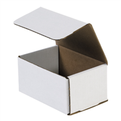 6" x 4" x 3" (ECT-32-B) White Corrugated Mailers