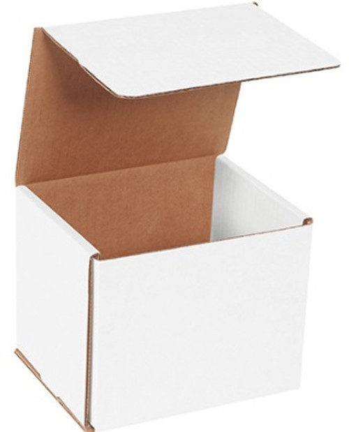 6" x 5" x 5" (ECT-32-B) White Corrugated Cardboard Mailers