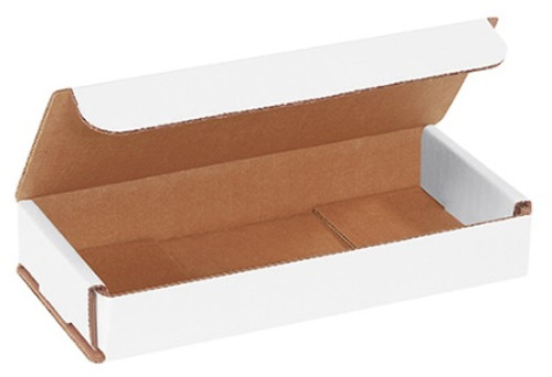 7" x 3" x 1" (ECT-32-B) White Corrugated Cardboard Mailers