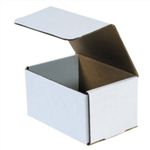 7" x 5" x 4" (ECT-32-B) White Corrugated Cardboard Mailers