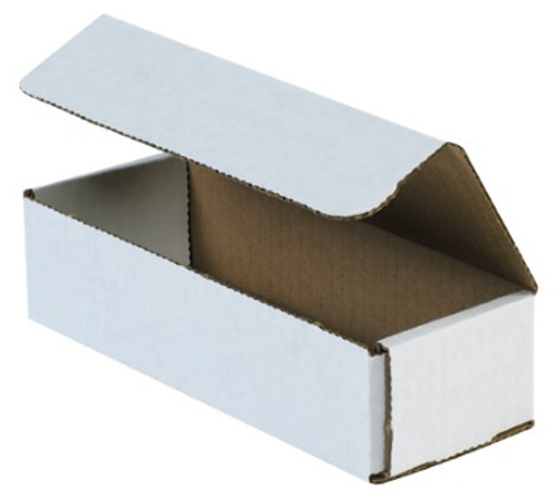 8" x 2" x 2" (ECT-32-B) White Corrugated Cardboard Mailers