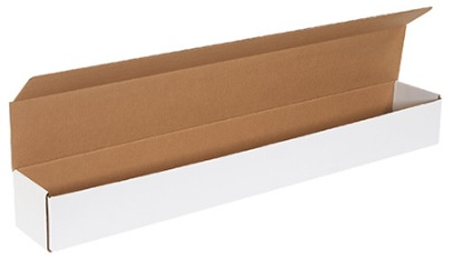 36 1/4" x 4 7/8" x 4" (ECT-32-B) White Corrugated Cardboard Mailers