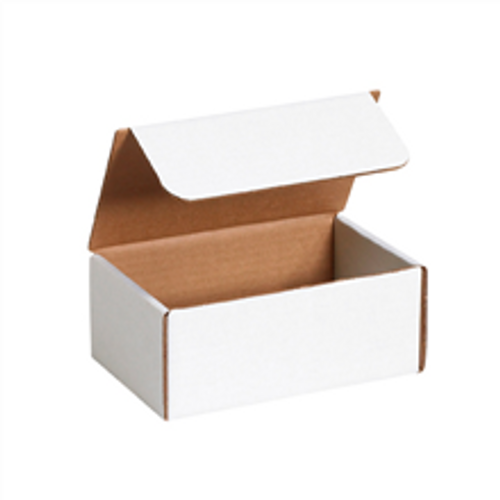 7 1/8" x 4 1/2" x 3" (200#/ECT-32-B) White Corrugated Cardboard Mailers