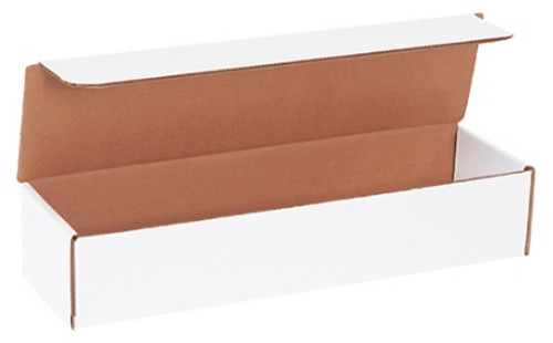 14" x 3 3/4" x 2 3/4" (200#/ECT-32-B) White Literature Corrugated Cardboard Mailers