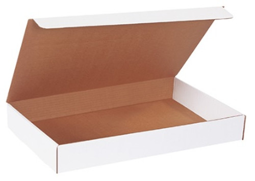 19" x 12" x 2 1/2" (200#/ECT-32-B) White Literature Corrugated Cardboard Mailers