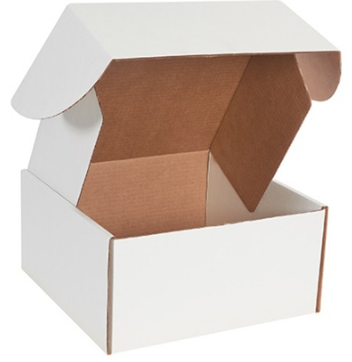 12" x 12" x 6" (200#/ECT-32-B) White Deluxe Literature Corrugated Cardboard Mailers