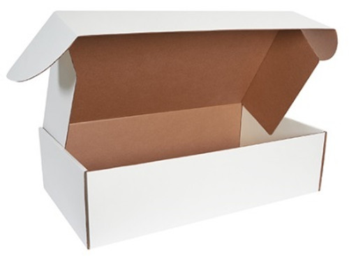 30" x 17" x 8" (200#/ECT-32-B) White Deluxe Literature Corrugated Cardboard Mailers