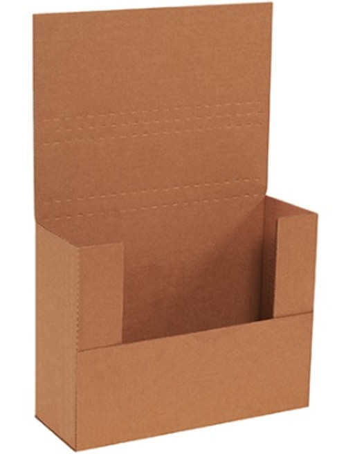 11 1/8" x 8 5/8" x 4" (200#/ECT-32-B) Kraft Corrugated Cardboard Easy-Fold Mailers
