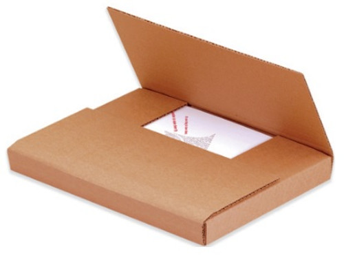 12" x 10 1/2" x 2" (200#/ECT-32-B) Kraft Corrugated Cardboard Easy-Fold Mailers