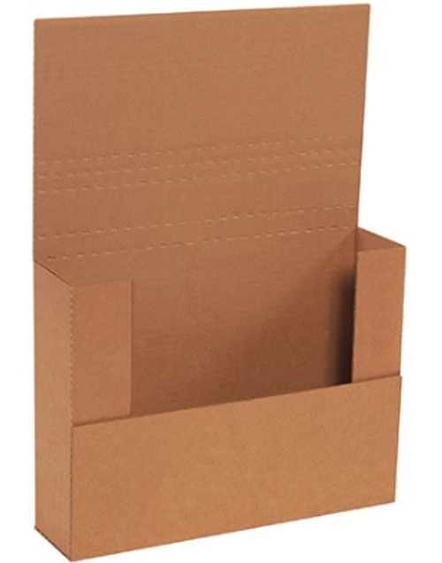 12 1/8" x 9 1/8" x 3" (200#/ECT-32-B) Kraft Corrugated Cardboard Easy-Fold Mailers
