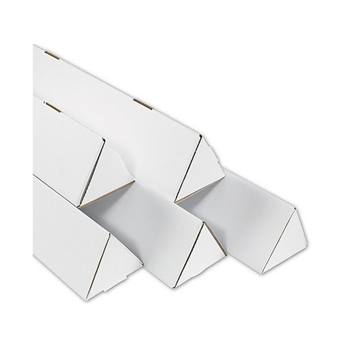2" x 30 1/4" White Triangle Mailing Storage / Shipping Tubes
