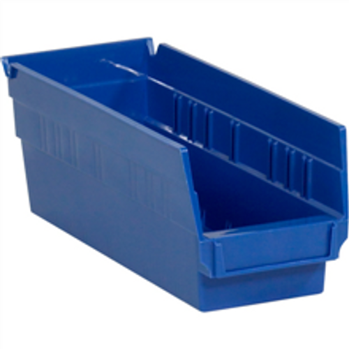 11 5/8" x 4 1/8" x 4" Blue  Plastic Shelf Bin Boxes