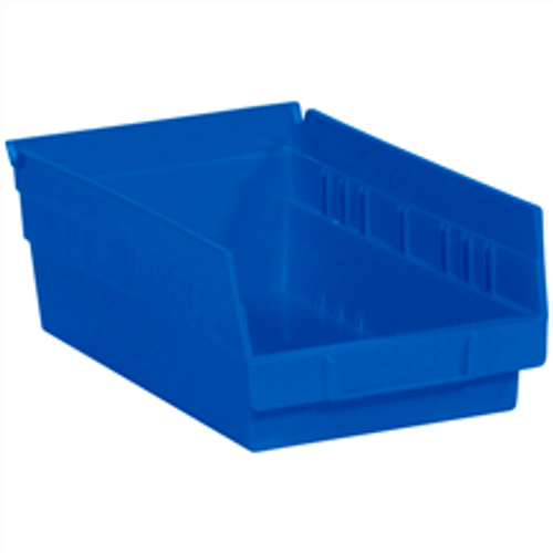 11 5/8" x 6 5/8" x 4" Blue  Plastic Shelf Bin Boxes