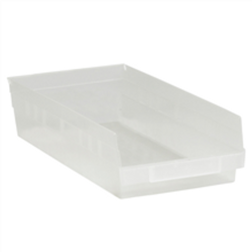 17 7/8" x 8 3/8" x 4" Clear  Plastic Shelf Bin Boxes