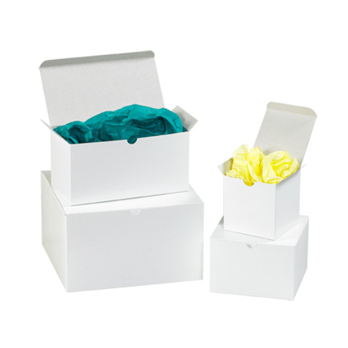 4" x 4" x 4" White Chipboard Gift Carton Boxes 