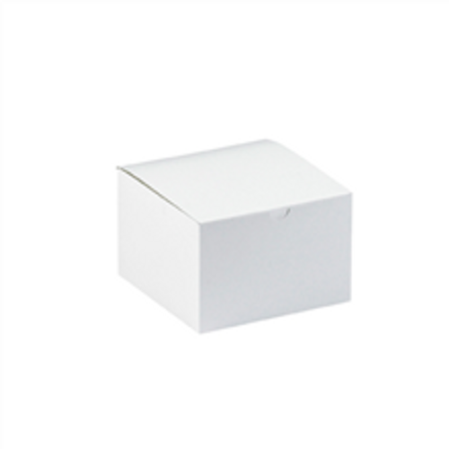 6" x 6" x 4" White Chipboard Gift Carton Boxes