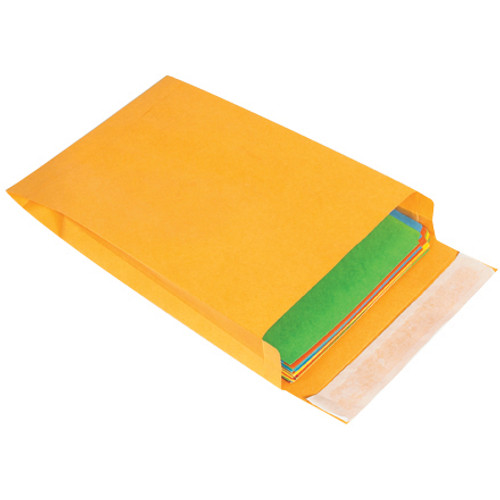 10" x 13" x 2" Self-Seal Expandable Paper Stock Kraft Business Envelopes.