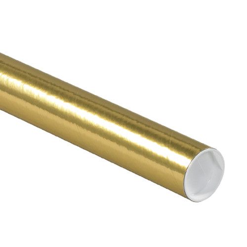 Gold Mailing Tubes, Gold Color Shipping Tube with Caps