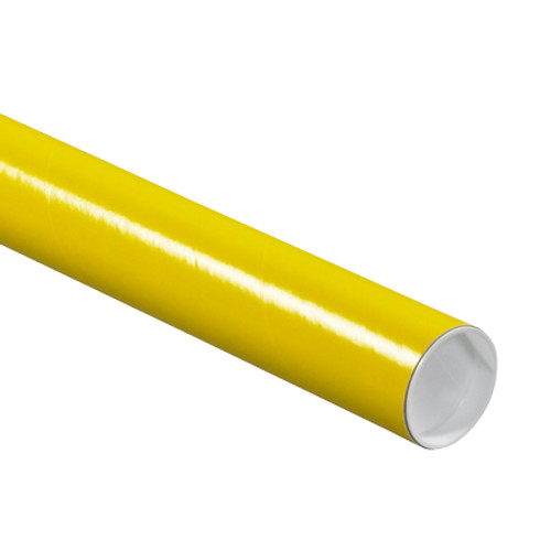 Yellow Mailing Tubes, Yellow Shipping Tube with Caps