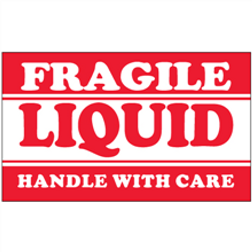 "Fragile - Liquid - Handle With Care" Shipping and Handling Labels