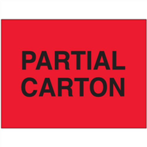 "Partial Carton" Shipping and Handling Labels